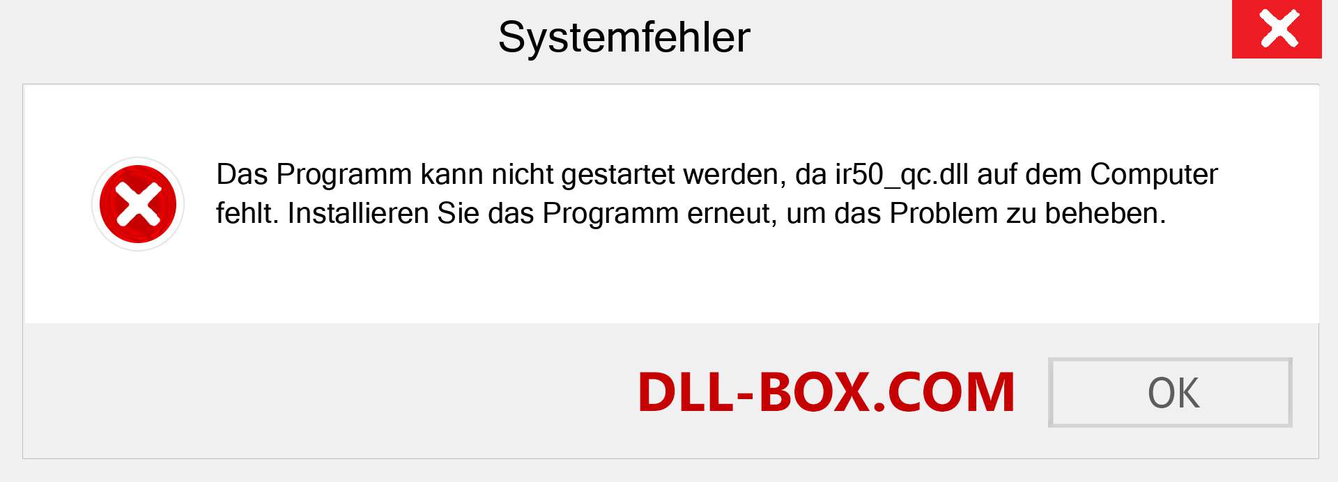 ir50_qc.dll-Datei fehlt?. Download für Windows 7, 8, 10 - Fix ir50_qc dll Missing Error unter Windows, Fotos, Bildern