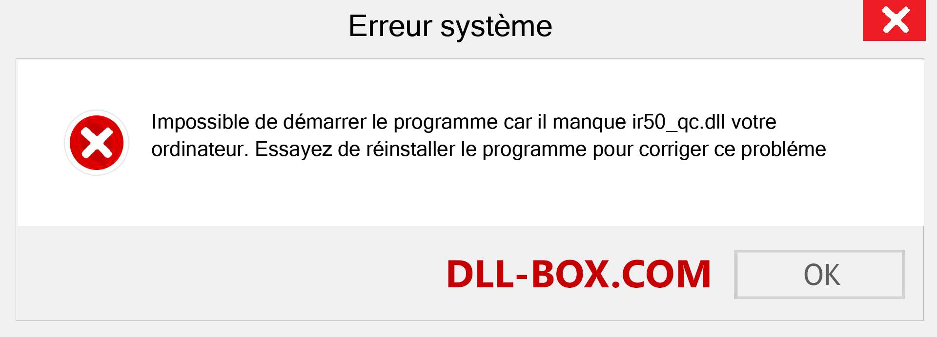 Le fichier ir50_qc.dll est manquant ?. Télécharger pour Windows 7, 8, 10 - Correction de l'erreur manquante ir50_qc dll sur Windows, photos, images