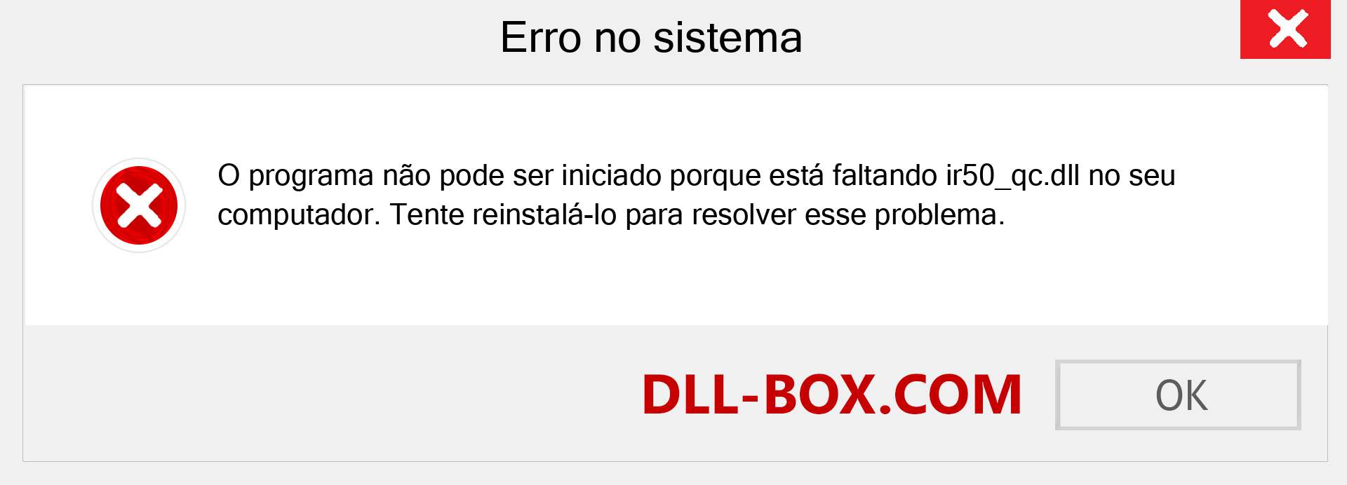 Arquivo ir50_qc.dll ausente ?. Download para Windows 7, 8, 10 - Correção de erro ausente ir50_qc dll no Windows, fotos, imagens